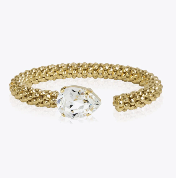 Caroline Svedbom Gold Classic Rope Bangle - Crystal